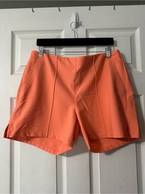 Adidas Women's High-Waist Pull-On Coral Golf Shorts